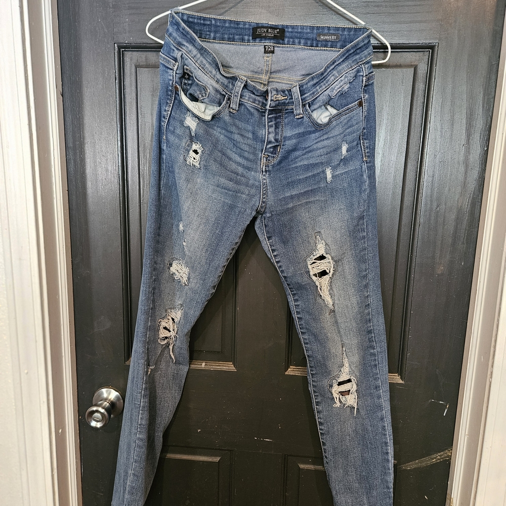 Ripped Blue Jeans Just Blue Rd0